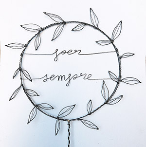 Cake Topper Matrimonio "Per sempre" in filo di ferro Wireartlover